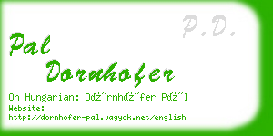 pal dornhofer business card